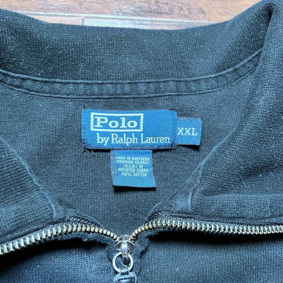 Polo Ralph Lauren Full Zip Sweater Jacket Black Red Men’s Size XXL - Picture 3 of 8